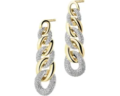 Kolczyki z żółtego złota z diamentami - 0,50 ct - próba 585