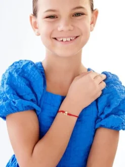 Kolczyki z żółtego złota z diamentami - misie - 0,004 ct - próba 585