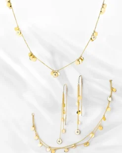 Kolczyki z żółtego złota z diamentami - 0,01 ct - próba 375