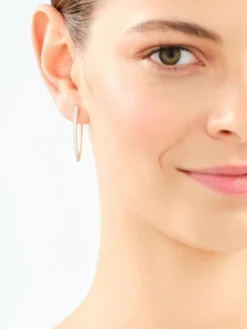 Kolczyki z żółtego złota z diamentami - 0,50 ct - próba 585