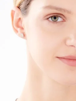 Kolczyki z żółtego złota z diamentami - 0,40 ct - próba 585