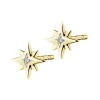 Kolczyki z żółtego złota z diamentami - gwiazdy - 0,006 ct - próba 375