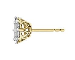 Kolczyki z żółtego złota z diamentami - 1,01 ct - próba 585