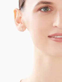 Kolczyki z żółtego złota z diamentami - 0,006 ct - próba 375