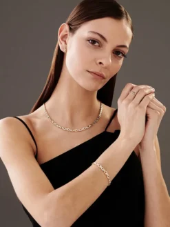 Kolczyki z żółtego złota z diamentami - 0,008 ct - próba 585