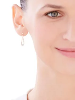 Kolczyki z żółtego złota z diamentami - 0,01 ct - próba 375