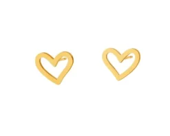 Kolczyki ze stali szlachetnej - serce