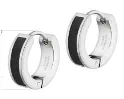 Kolczyki ze stali szlachetnej z emalią