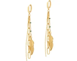 Kolczyki ze stali szlachetnej z emalią - piórka