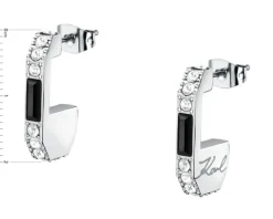 Kolczyki ze stali szlachetnej z cyrkoniami - Karl Lagerfeld