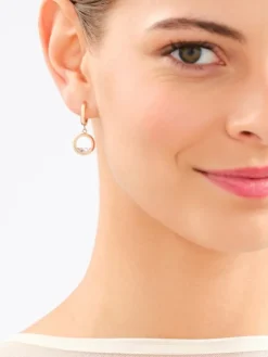 Kolczyki ze stali szlachetnej z cyrkoniami i szklanymi detalami