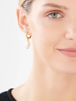 Kolczyki ze stali szlachetnej z perłami