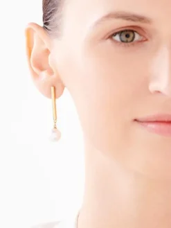 Kolczyki ze stali szlachetnej z perłami