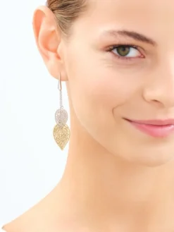 Kolczyki ze stali szlachetnej - liście