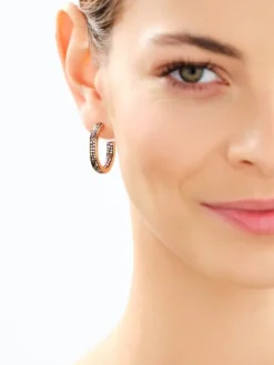 Kolczyki ze stali szlachetnej z markasytami - koła