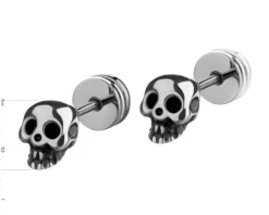 Kolczyki ze stali szlachetnej - czaszki