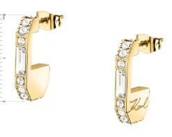 Kolczyki ze stali szlachetnej z cyrkoniami - Karl Lagerfeld