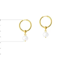 Kolczyki ze stali szlachetnej z perłami