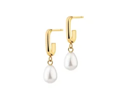 Kolczyki ze stali szlachetnej z perłami