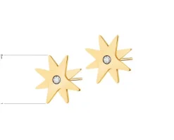 Kolczyki ze stali szlachetnej z kryształem - gwiazdy