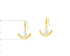 Kolczyki ze stali szlachetnej z perłami