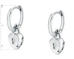 Kolczyki ze stali szlachetnej - serca, Karl Lagerfeld