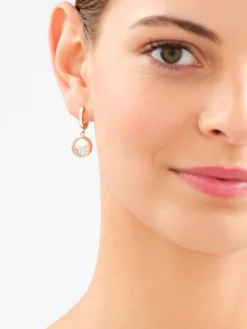 Kolczyki ze stali szlachetnej z cyrkoniami i szklanymi detalami - motyle