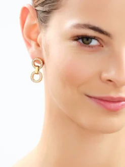 Kolczyki ze stali szlachetnej z kryształami