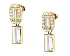 Kolczyki ze stali szlachetnej z cyrkoniami - Karl Lagerfeld