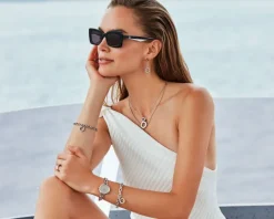 Kolczyki ze stali szlachetnej z kryształami