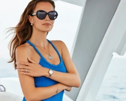 Kolczyki ze stali szlachetnej z cyrkoniami - koła