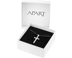Krzyż - zawieszka srebrna i łańcuszek - komplet
