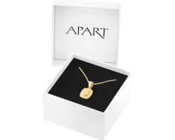 Medalik Matka Boska Częstochowska - złota zawieszka i łańcuszek - komplet