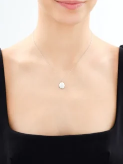 Naszyjnik srebrna - łezka