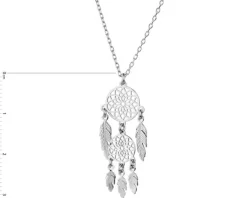 Naszyjnik srebrny - łapacz snów