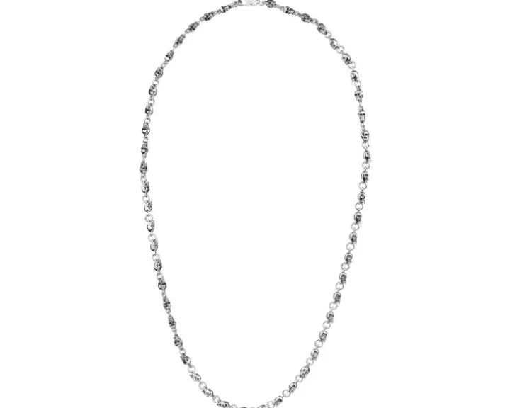 Naszyjnik srebrny - czaszki