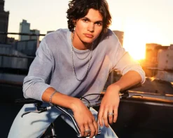 Naszyjnik srebrny - czaszki