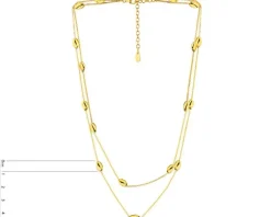 Naszyjnik srebrny - fasolki