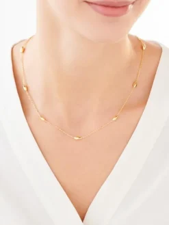 Naszyjnik srebrny - fasolki