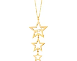 Naszyjnik srebrny - gwiazdy