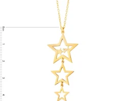 Naszyjnik srebrny - gwiazdy