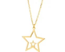 Naszyjnik srebrny - gwiazdy