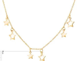 Naszyjnik srebrny - gwiazdy