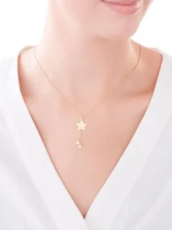 Naszyjnik srebrny - gwiazdy