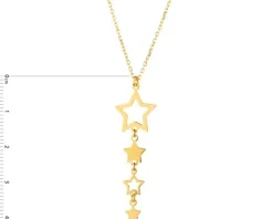 Naszyjnik srebrny - gwiazdy