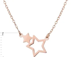 Naszyjnik srebrny - gwiazdy