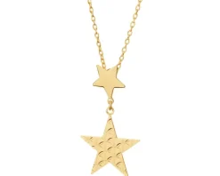 Naszyjnik srebrny - gwiazdy