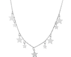 Naszyjnik srebrny - gwiazdy