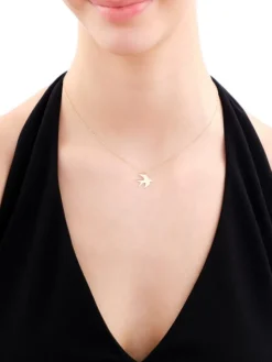 Naszyjnik srebrny - jaskółka