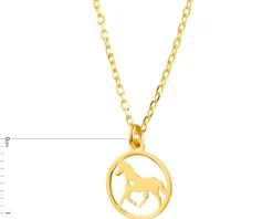 Naszyjnik srebrny - koń